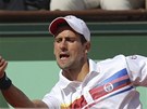 Novak Djokovi pi svém dalím vítzném zápase na Roland Garros