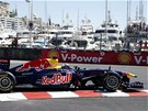 V PÍSTAVU. Sebastian Vettel z Red Bullu si bhem volného tréninku mohl prohlédnout i jachty kotvící v monackém pístavu.