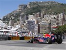 JEDINENÝ ZÁVOD. Pi Velké cen Monaka jezdci projídjí ulicemi msta, tak jako na snímku Mark Webber z Red Bullu.