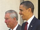 Princ Charles a prezident Barack Obama v Buckinghamském paláci (24. kvtna 2011)