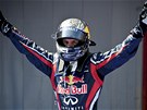 RUCE NAD HLAVOU. Sebastian Vettel se me radovat - vyhrál Velkou cenu panlska.
