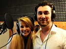 Iveta Bartoová a Domenico Martucci della Torre v nahrávacím studiu v...