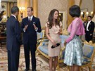 Barack Obama, princ William, vévodkyn z Cambridge a Michelle Obamová