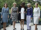 Maria Barroso, Laureen Harperová, Carla Bruniová, Geertrui Van Rompuy a Svtlana Medvedvová na summitu G8