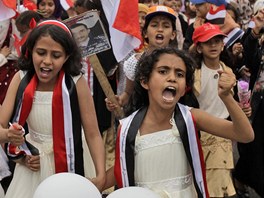 Protivldn demonstrace v jemensk metropoli San (22. kvtna 2011)