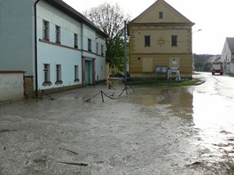 Povodeň v obci Úlice na Plzeňsku