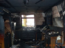 Požár rodinného domu v Jeníčkově Lhotě na Táborsku