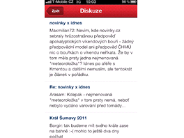 Aplikace iDNES.cz pro Apple iPhone