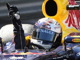 PRACN VTZSTV. Sebastian Vettel bhem zvodu piel o prvn pozici, brzy se ale ped Buttona vrtil zpt a ve Velk cen Monaka triumfoval. 