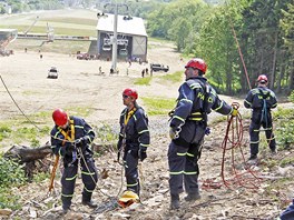 Cvien zchran na lanovce v erven Vod (25. kvtna 2011)