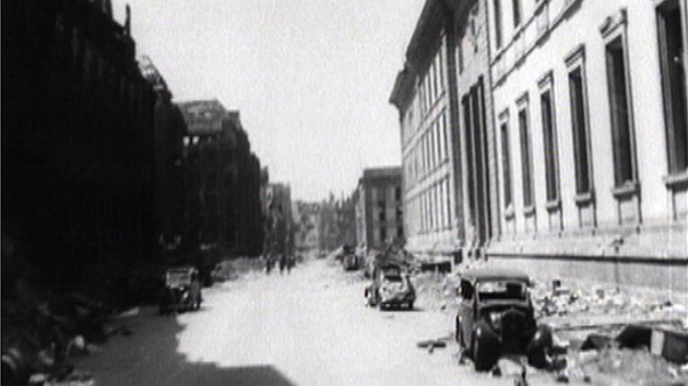 Ulice Berlína v kvtnu 1945