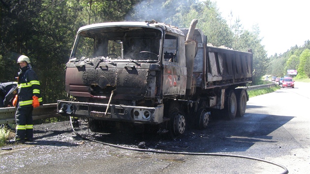 Poár tatry na silnici E55 u Drahotic