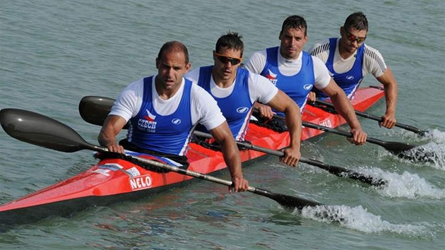 Ond�ej Horský, Jan �t�rba, Jan Andrlík, Jan Sou�ek, rychlostní kanoistika