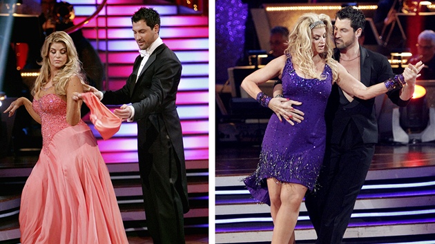 Kirstie Alley a její partner Maksim Chmerkovskiy v souti Dancing With The...