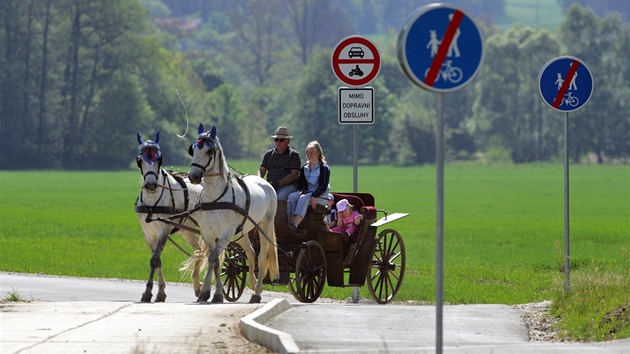 Po cyklostezce z Kynšperka do Chebu se můžete vydat i na vyhlídkovou jízdu kočárem taženým koňmi. 