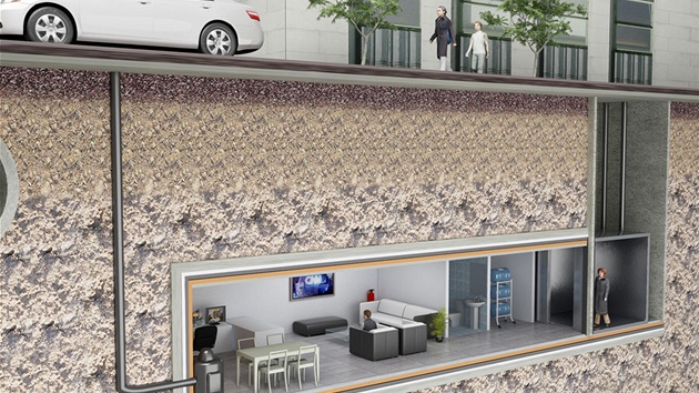 Bohatí ob�ané si mohou ke svému bytu p�ikoupit i privátní bunkr.