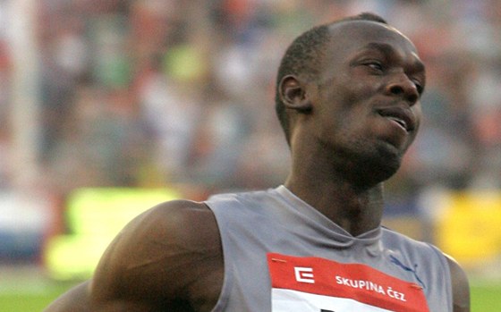 Usain Bolt v závod na 100 metr na Zlaté trete