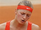 NEDAÍ SE. Petra Kvitová v osmifinále tenisového Roland Garros neuspla