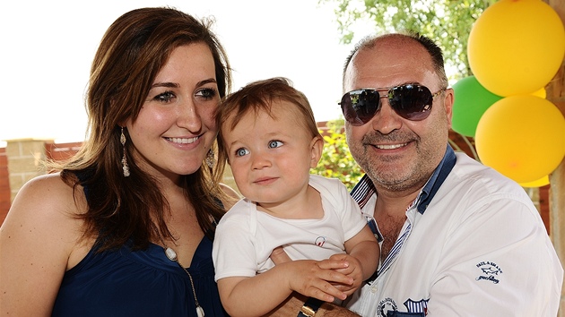 Michal David s dcerou Klárou a s vnukem Sebastianem