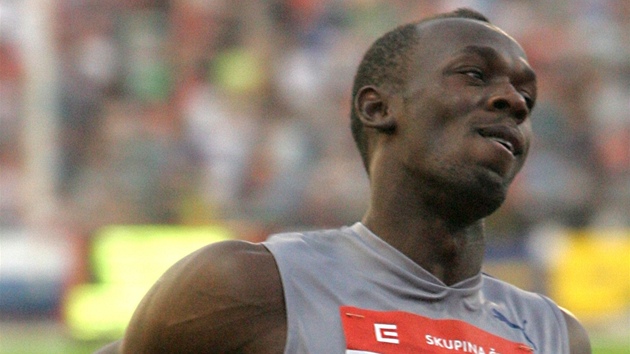 Usain Bolt v závod na 100 metr na Zlaté trete