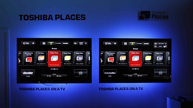 Multimediální nástavba Places u televizor Toshiba