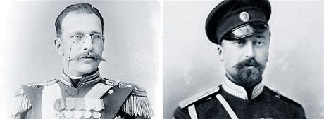 Mezi rozpoznanými Romanovci jsou velkovévodové Georgij Michajlovi (nahoe vlevo), Nikolaj Michajlovi (nahoe vpravo), Dmitrij Konstantinovi (dole vlevo) a Pavel Alexandrovi (dole vpravo)