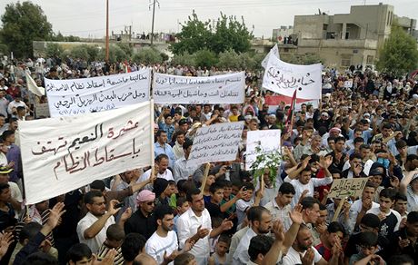 Protireimní demonstrace v Sýrii