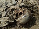 Odkrývání hromadných hrob u Srebrenice