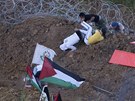 Palestintí a syrtí demonstranti u izraelských hranic v Golanských výinách (5. ervna 2011)
