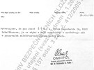 Potvrzení PZO Omnipol pro velvyslanectví SSR ve výcarsku, e Josef áva navtvuje Omnipol kadý msíc. datováno 28.10.1986