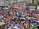 Peplnná plá na Coney Islandu v New Yorku