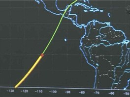 Ploha raketoplnu Endeavour zhruba pl hodiny ped pistnm