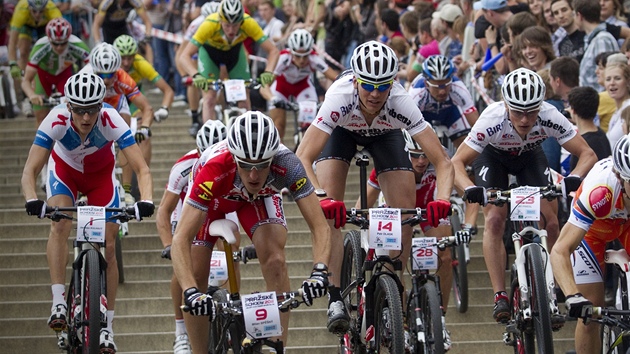 cyklistická exhibice Pra�ské schody