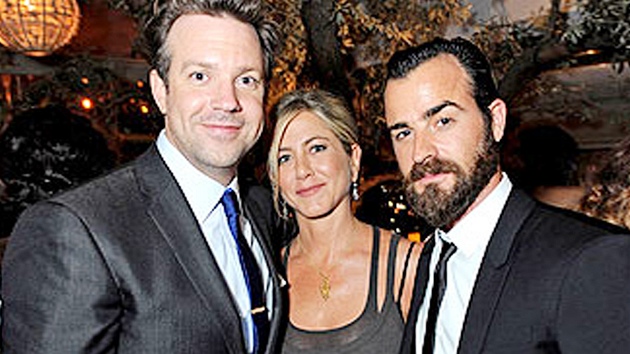 Jason Sudeikis, Jennifer Anistonová a její nový pítel Justin Theroux