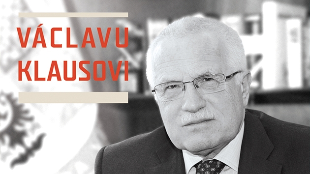 Titulní strana sborníku Václavu Klausovi, který vychází k jeho sedmdesátinám