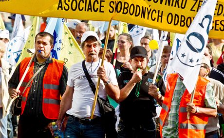 Demonstrace odborá proti vládním reformám (16. ervna 2011)