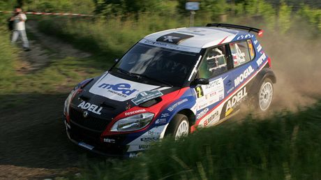 Roman Kresta a Petr Gross na  Rallye Hustopee