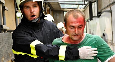 Jednou z discipln hasiskho cvien Rallye Hamry 2011 byl i zsah u nehody linkovho autobusu s nkolika zrannmi cestujcmi.