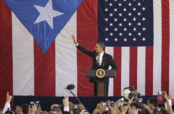 Barack Obama navtívil Portoriko, kde ho touebn oekávali. Poslední prezident, který souostroví navtívil, byl John F. Kennedy v roce 1961 