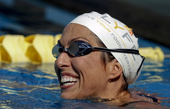 COMEBACK. Janet Evansová se ve 39 letech vrátila k plavání. 
