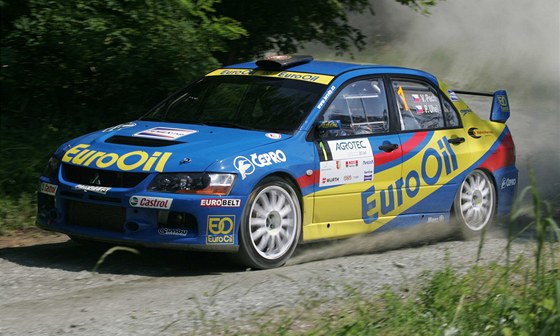 Vaclav Pech a Petr Uhel na  Rallye Hustopee