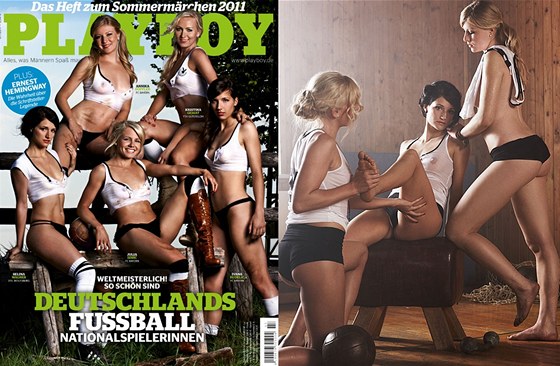 Fotbalistky v nmeckém vydání asopisu Playboy