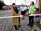 Stávkující zamstnanci dopravního podniku v tramvajové vozovn Vokovice (16. ervna 2011)