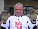 Ladislav Vízek tektokrát coby gólman