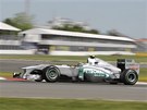 Nico Rosberg pi tréninku na Velkou cenu Kanady. 