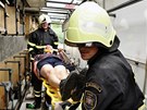 Jednou z disciplín hasiského cviení Rallye Hamry 2011 byl i zásah u nehody linkového autobusu s nkolika zrannými cestujícími.