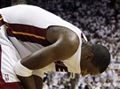 Chris Bosh z Miami Heat bhem estého finále NBA.