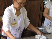Škola vaření v thajském Bangkoku - příprava na lívanečky