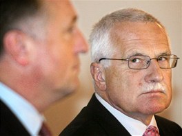 Václav Klaus a Mirek Topolánek.