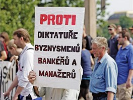 Demonstrace odborá proti vládním reformám. (16. ervna 2011)
